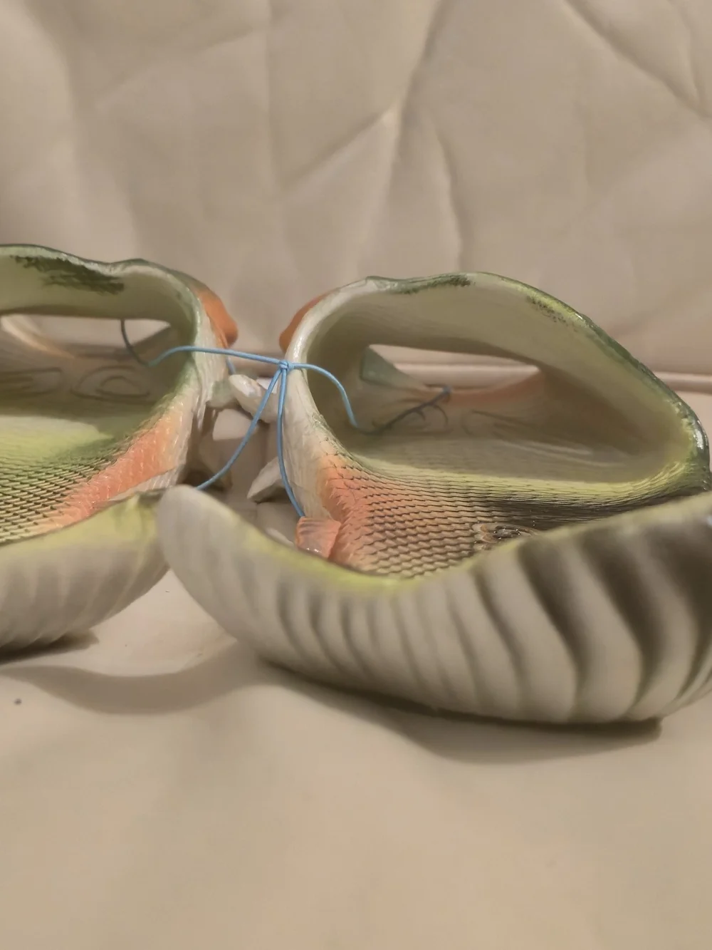 NWT! Coddies Green Fish Flip Flop Slides Shoes, Unisex, Men's 7/8, Women's 9/10